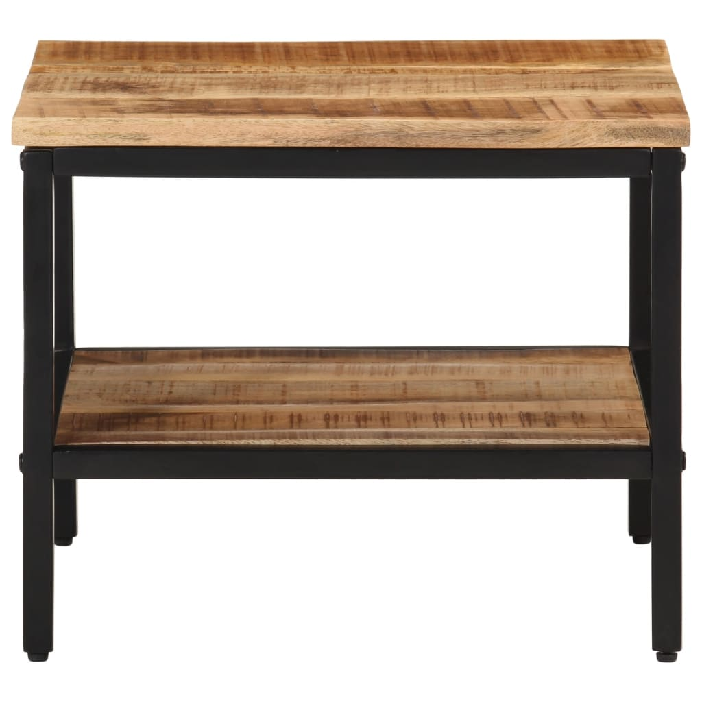 tömör nyers mangófa dohányzóasztal 45 x 45 x 35 cm (374067)