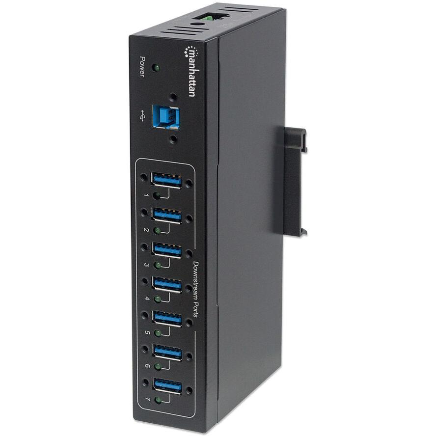 Manhattan 164405 hálózati csatlakozó USB 3.2 Gen 1 (3.1 Gen 1) Type-B 5000 Mbit/s Fekete