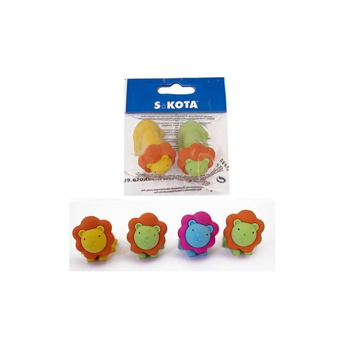 Sakota oroszlán alakú radír többféle (2 darab/csomag) (CDA0891)