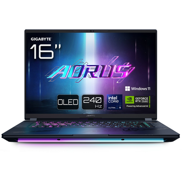 GIGABYTE AORUS MASTER 16 BZHC6DEE65SP laptop Intel Core Ultra 9 275HX 40,6 cm (16") WQXGA 32 GB DDR5-SDRAM 2 TB SSD NVIDIA GeForce RTX 5090 Wi-Fi 7 (802.11be) Windows 11 Pro Sort