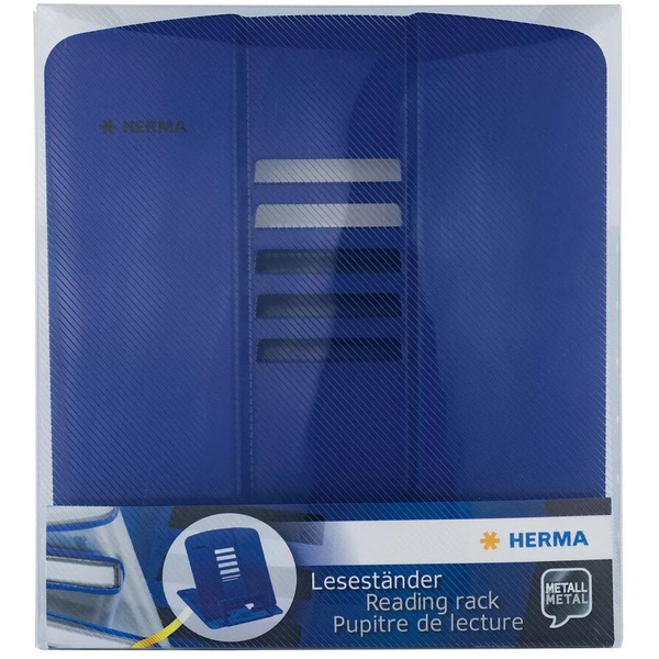 Herma 19962 Állítható fém Asztali könyvtartó állvány 198 x 190 x 157 mm - Kék