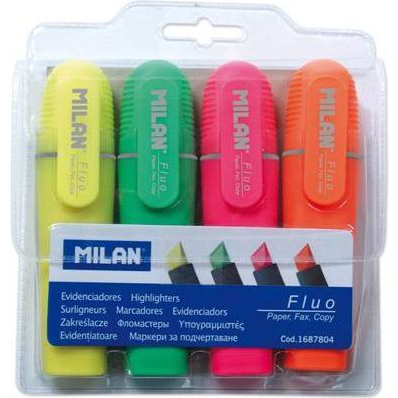 Milan Fluo Gomas De Borrar, Blanco, Pequeño, 4