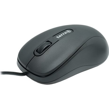 TERRA Mouse 1500 Corded USB black 3-Tasten, symmetrisch, kabelgebunden, 1,80m (2920513)