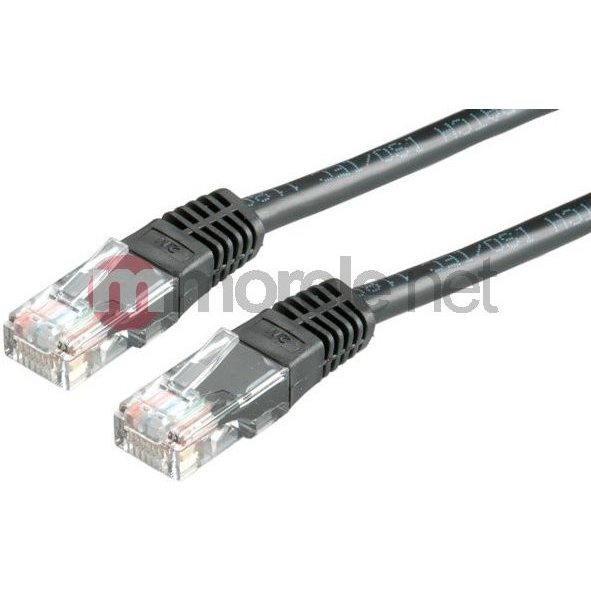 Propojovací kabel Cat.6 UTP (třída E), černý, 7 m