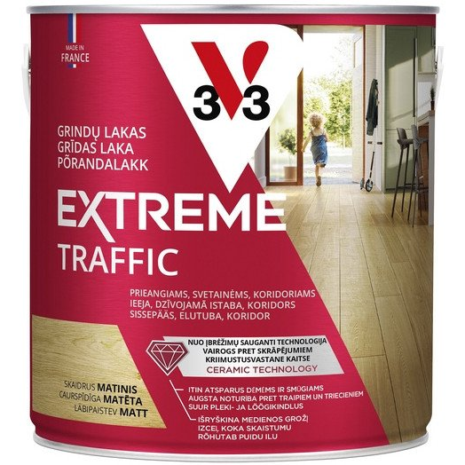  V33 MATTED FLOOR VARNISH COLOURLESS 2,5 L