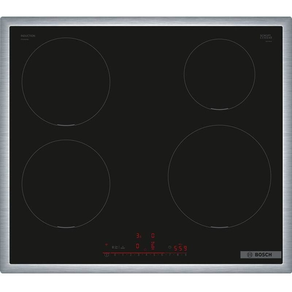 Bosch Serie 6 PIE645HB1E нагревателна плоча Черен Вграден 60 см Зона за индукционна плоча 4 zone(s)