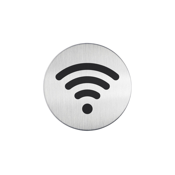 Durable Piktogram, információs tábla, átmérő 83mm, WIFI  ezüst (478523)