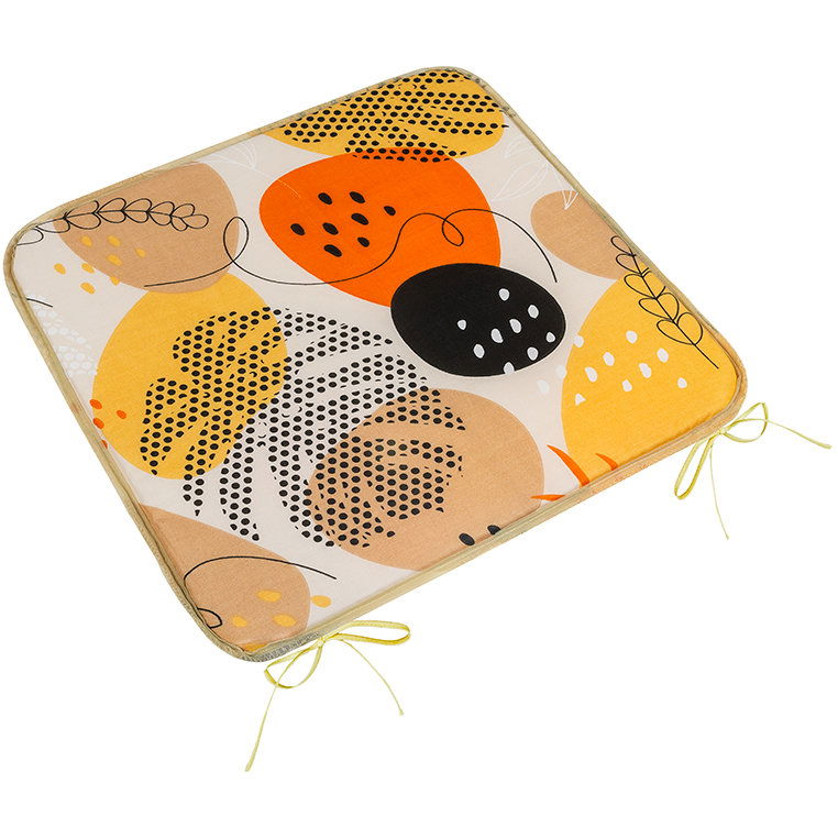 BELLATEX Adela Seat cushion 34/233 smooth 40 × 40 cm pebbles orange (12540)