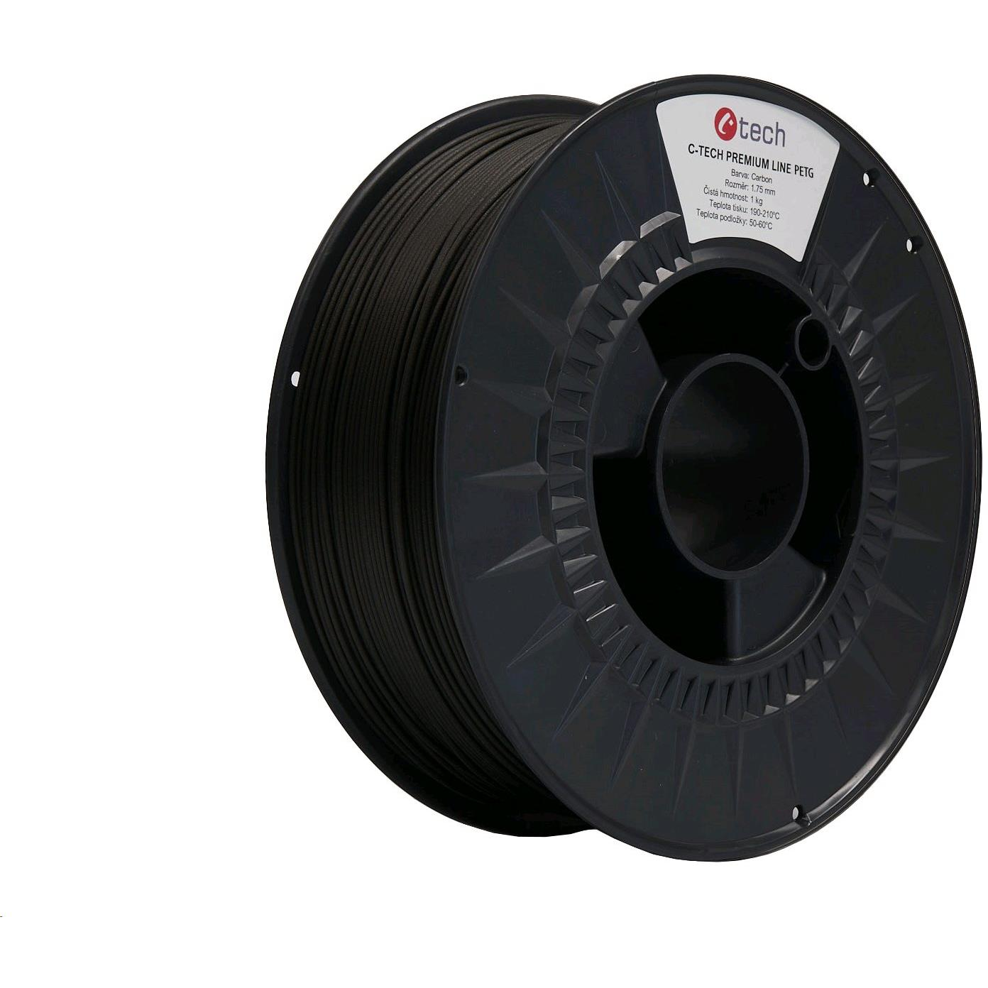 C-TECH PREMIUM LINE PETG carbon nyomtatószál (3DF-P-PETG1.75-CRB)