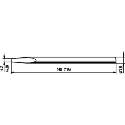 Ersa 032 pákahegy, forrasztóhegy, ferde, hajlított, véső forma 4,8 mm, 0082KD (0082KD)