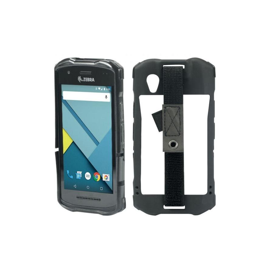 Mobilis 052040 Protech Zebra TC21/26 Szilikon Tok szíjjal - Fekete (052040)