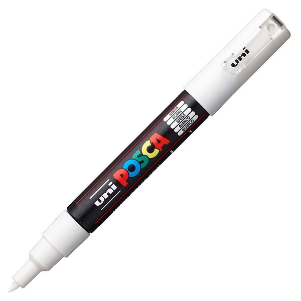 Uni Posca PC-1M 0.7mm Extra-Fine Marker - Fehér (2UPC1MFEH)