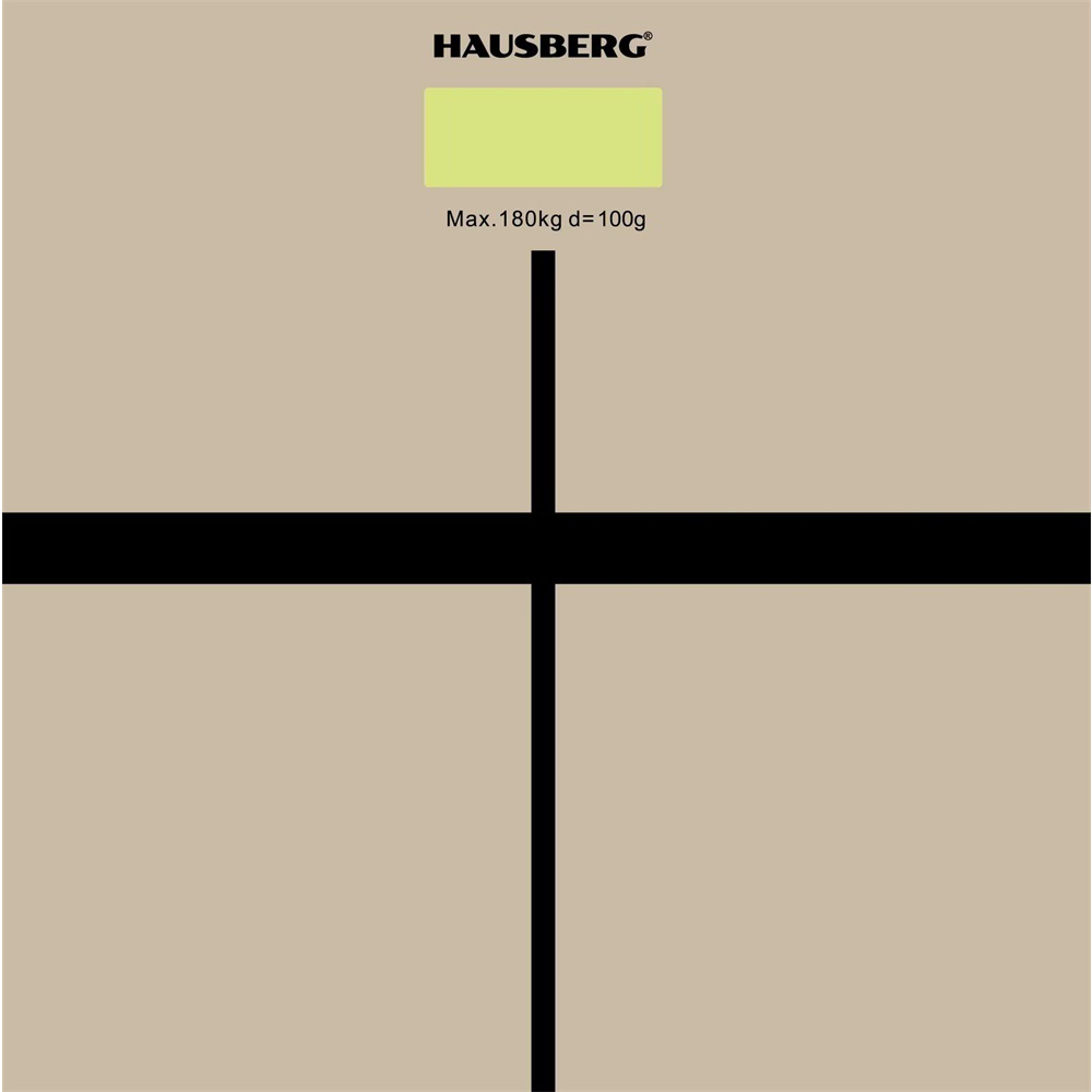 Hausberg HB-6003AB Digitális személymérleg Max 180kg - Bézs / Fekete (HB-6003AB)