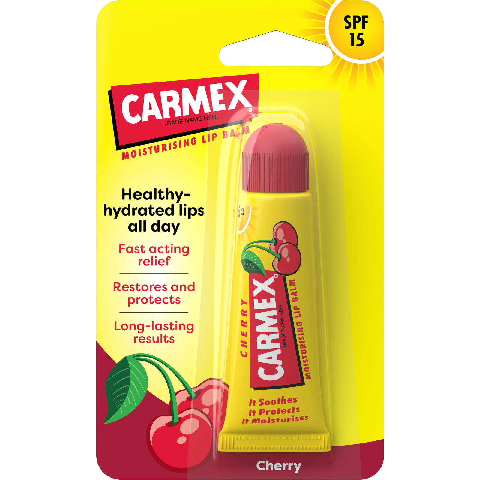 CARMEX Cherry SPF15 Moisturising Lip Balm 10 g (0083078003098)