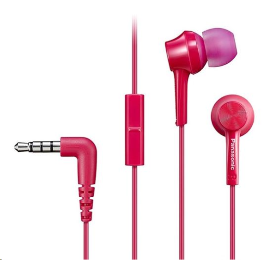 Аудио слушалки Panasonic RP-TCM115E-P, In-Ear, Микрофон, Розови/Pink