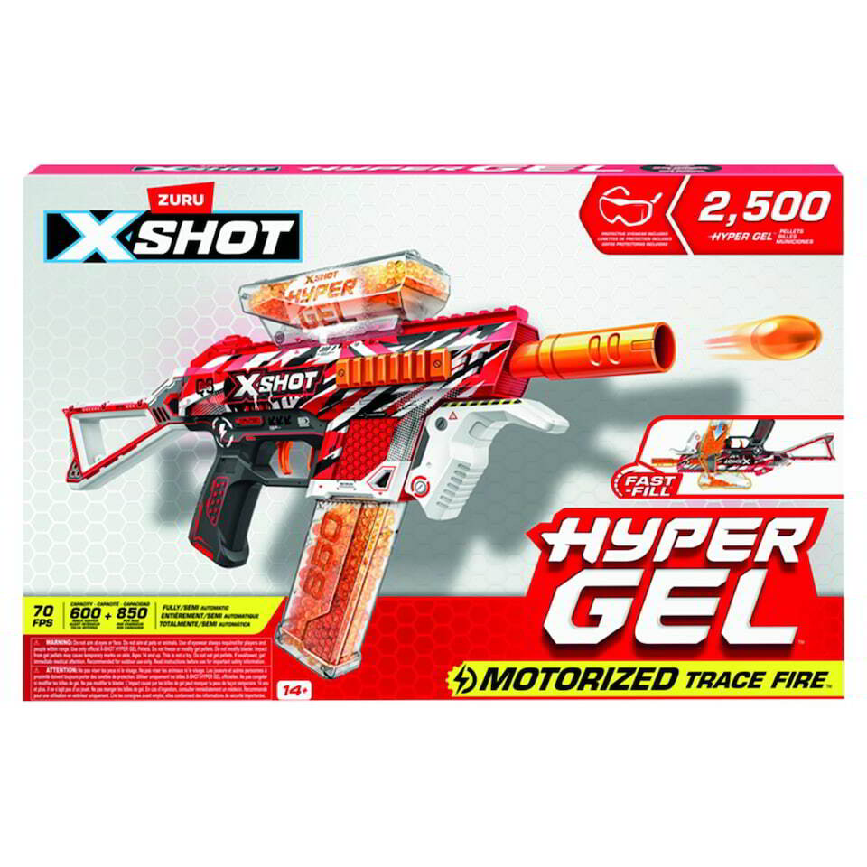 Zuru XSHOT HyperGEL Trace Fire zselégolyó lövő fegyver + 2500 zselégolyó (36621)