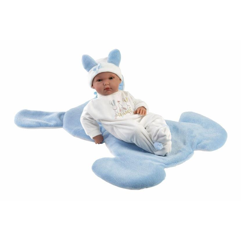 Llorens 63597 New Born Boy - realisztikus babababa teljesen vinil testtel - 35 cm (8426265635979)