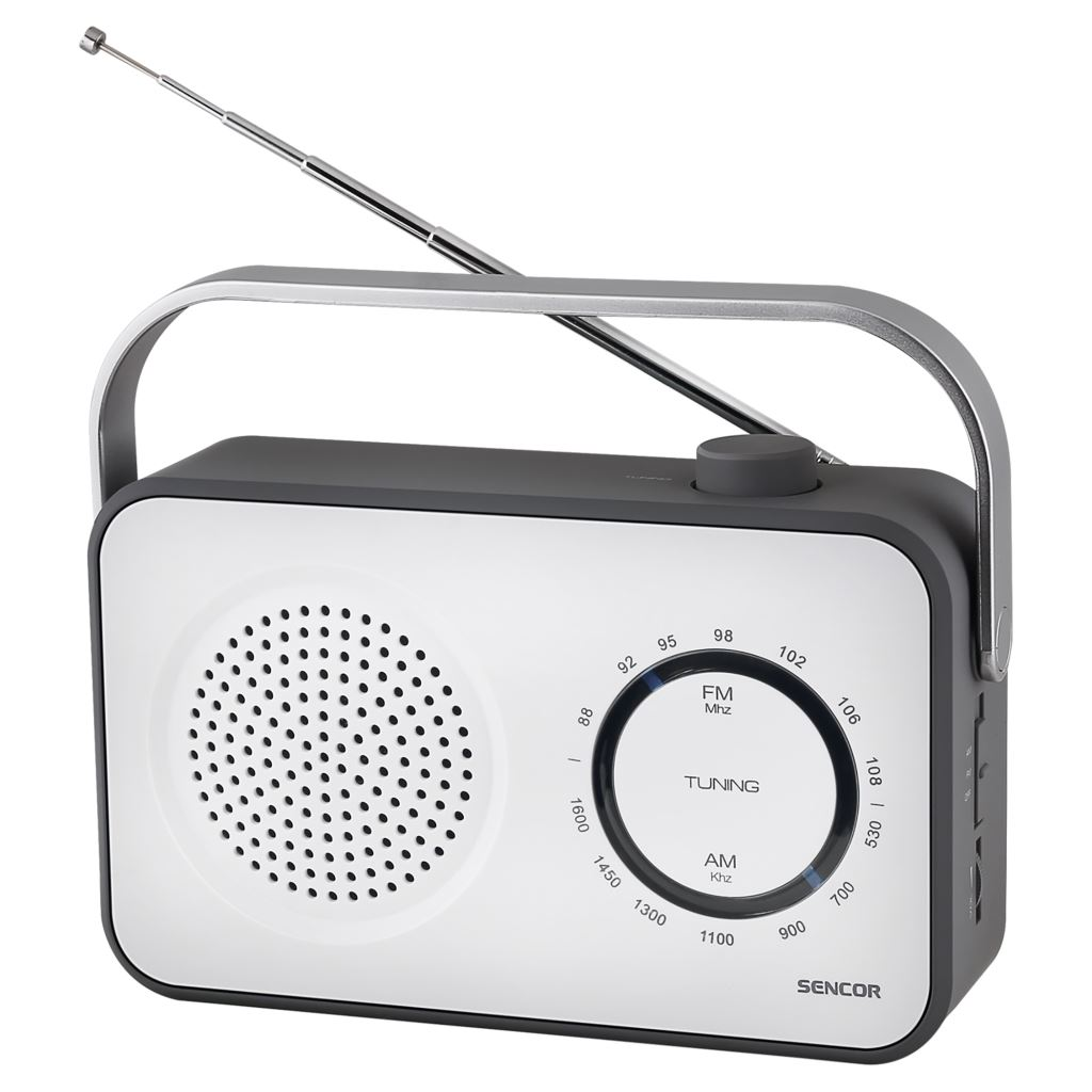Sencor SRD 2100 W hordozható FM / AM rádió fehér-szürke (SRD 2100 W)