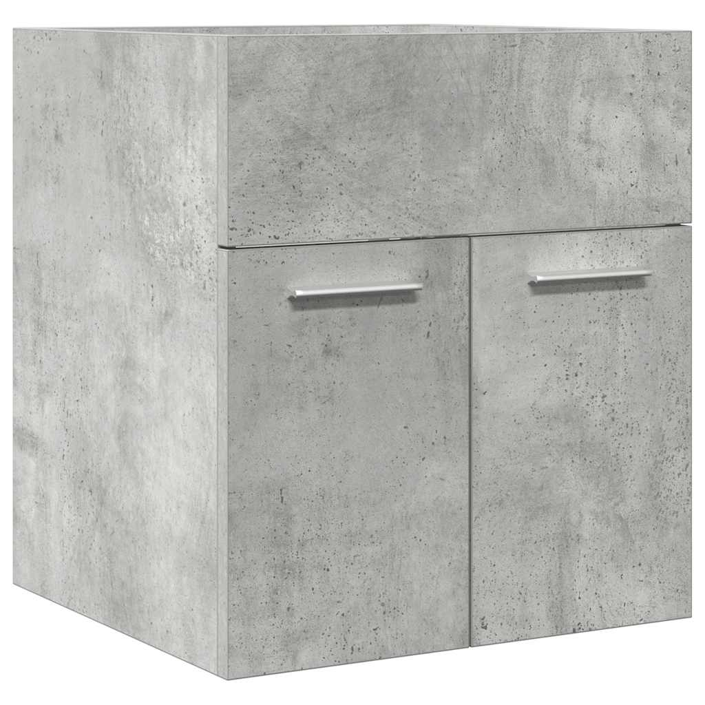 betonszürke szerelt fa fürdőszobai mosdószekrény 41x38,5x46 cm (856204)