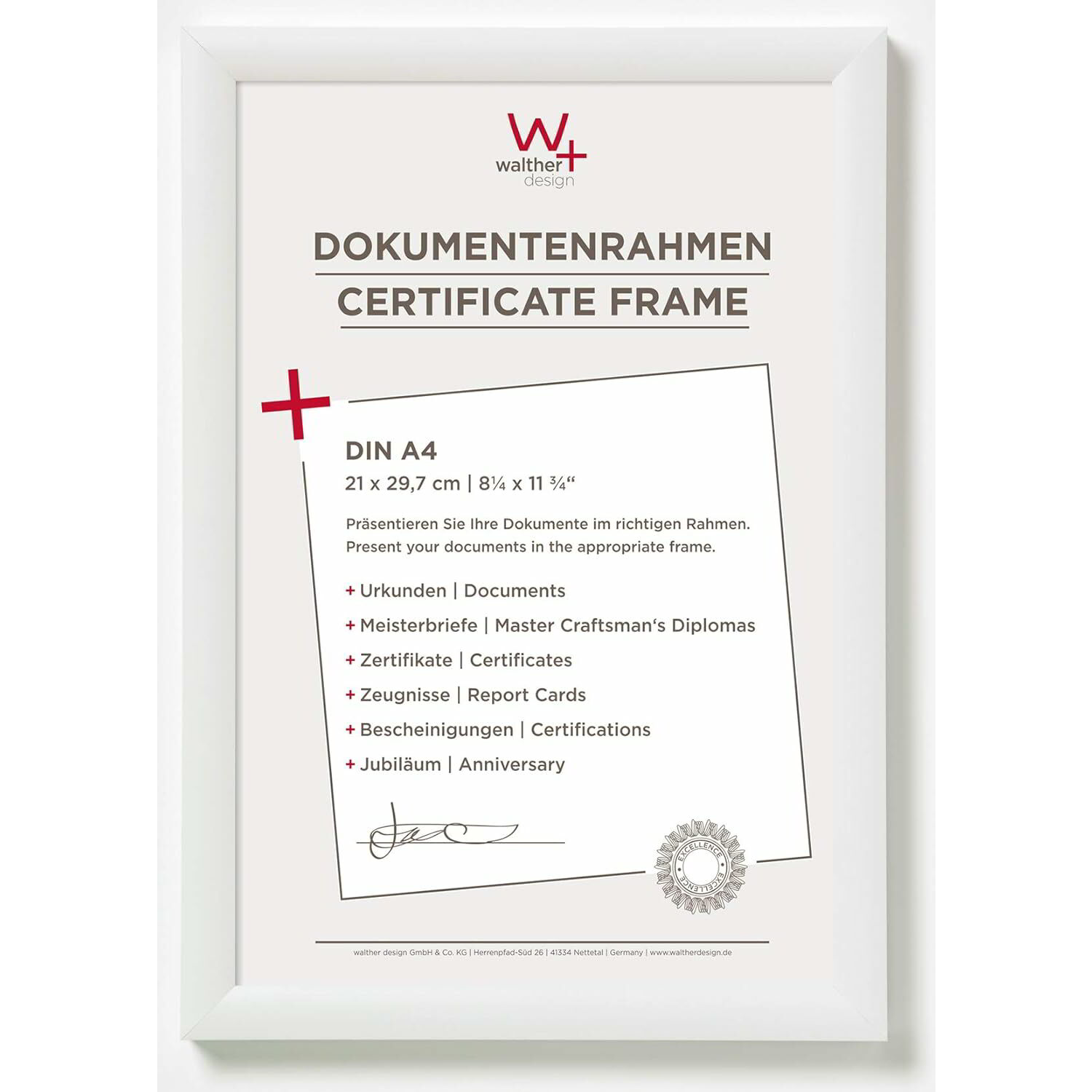 Walther KP130W Trendstyle 23,8x32,8 Képkeret - Fehér (KP130W)