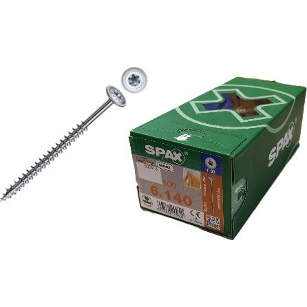 SPAX 0251010601405 Facsavar 6 mm 140 mm T-STAR plus Acél WIROX 100 db (0251010601605)
