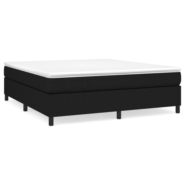 Cadru de pat box spring, negru, 180x200 cm, textil
