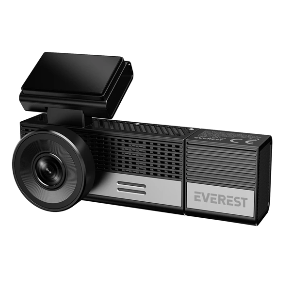 EVEREST Menetrögzítő autós kamera CAR25 4K+2x1080p 64GB TF 42551