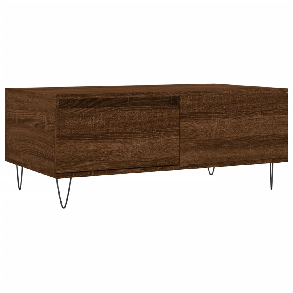barna tölgyszínű szerelt fa dohányzóasztal 90x50x36,5 cm (830811)