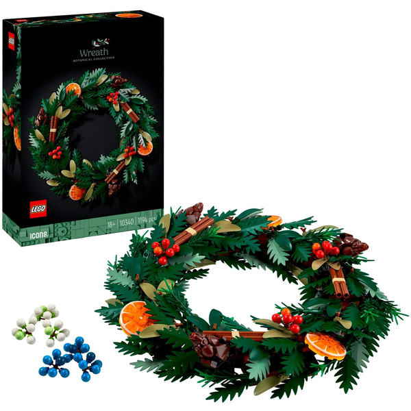 LEGO® Icons: 10340 - Karácsonyi Adventi koszorú 37cm