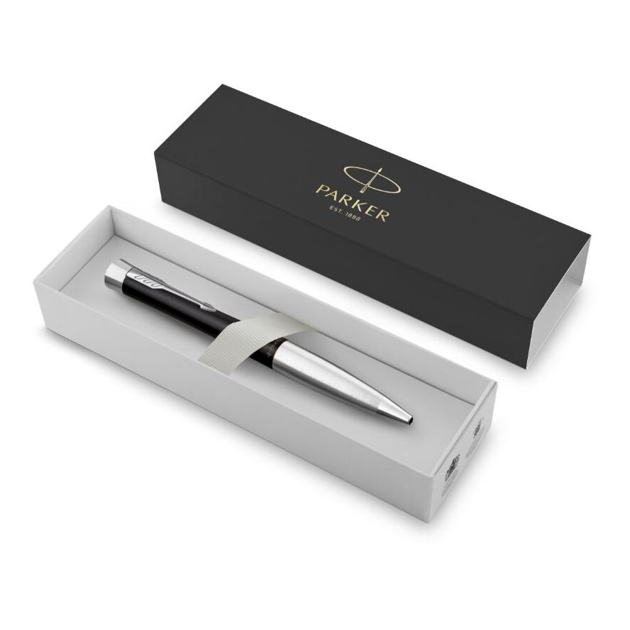 Parker Royal Urban Twist 2143639 ezüst klipszes matt fekete golyóstoll (2143639)