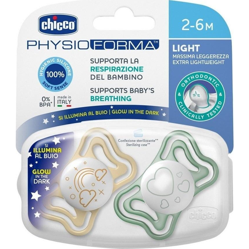 Chicco Cumi Physio Light Szilikon Éjjeli 2-6m, 2db (8058664156351)