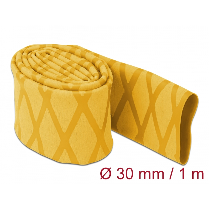 Delock Zsugorcső X-mintás nem csúszós 1 m x 30 mm sárga (19599) (19599)