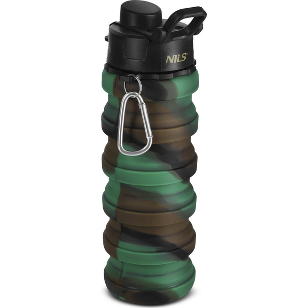 NILS NC4106 BIDON SILIKONOWY SKŁADANY 500 ML ZIELONY