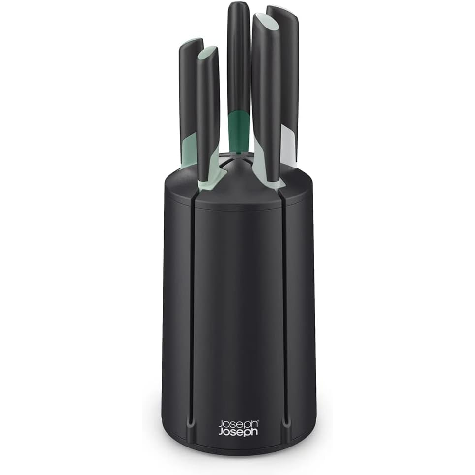 Joseph Joseph Elevate Rozsdamentes acél késkészlet állvánnyal 5 darabos - Fekete (10541)