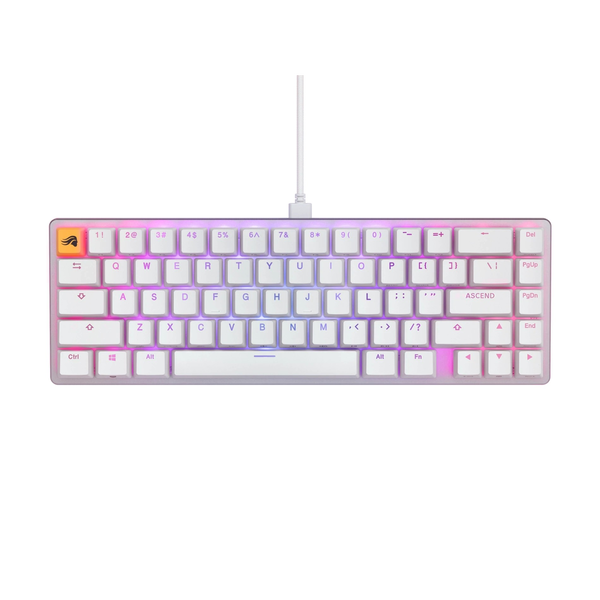 Механична игрална клавиатура Glorious GMMK 2 Compact, напълно сглобена, бяла