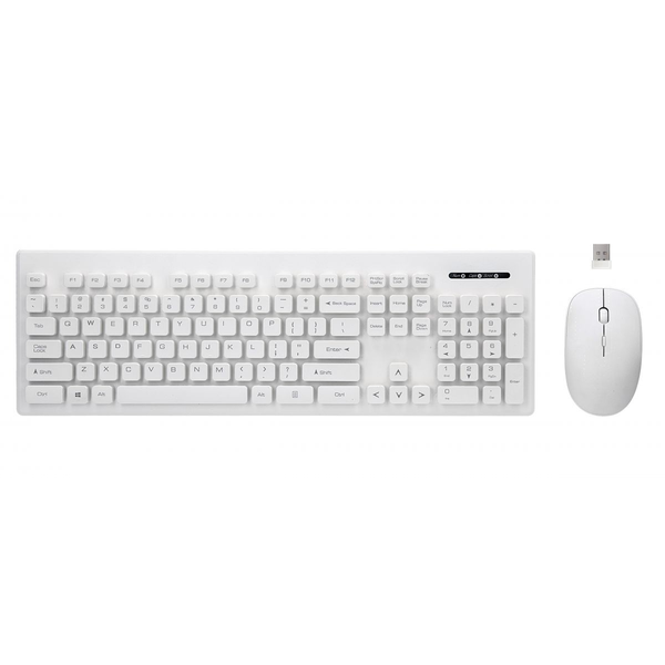 Kit tastatura cu mouse Rebeltec RBLKLA00032, wireless, Bluetooth, Alb, EN