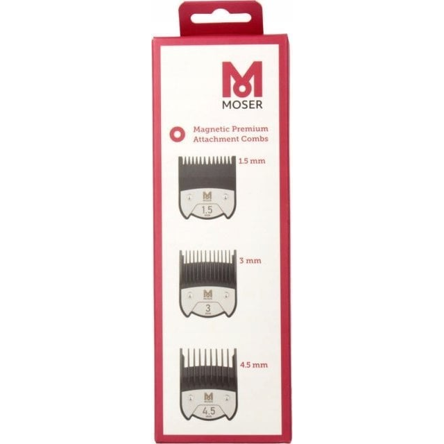 Moser 1801-7010 Mágneses Fésűszett - 3 db, 1,5/3/4,5 mm (1801-7010)