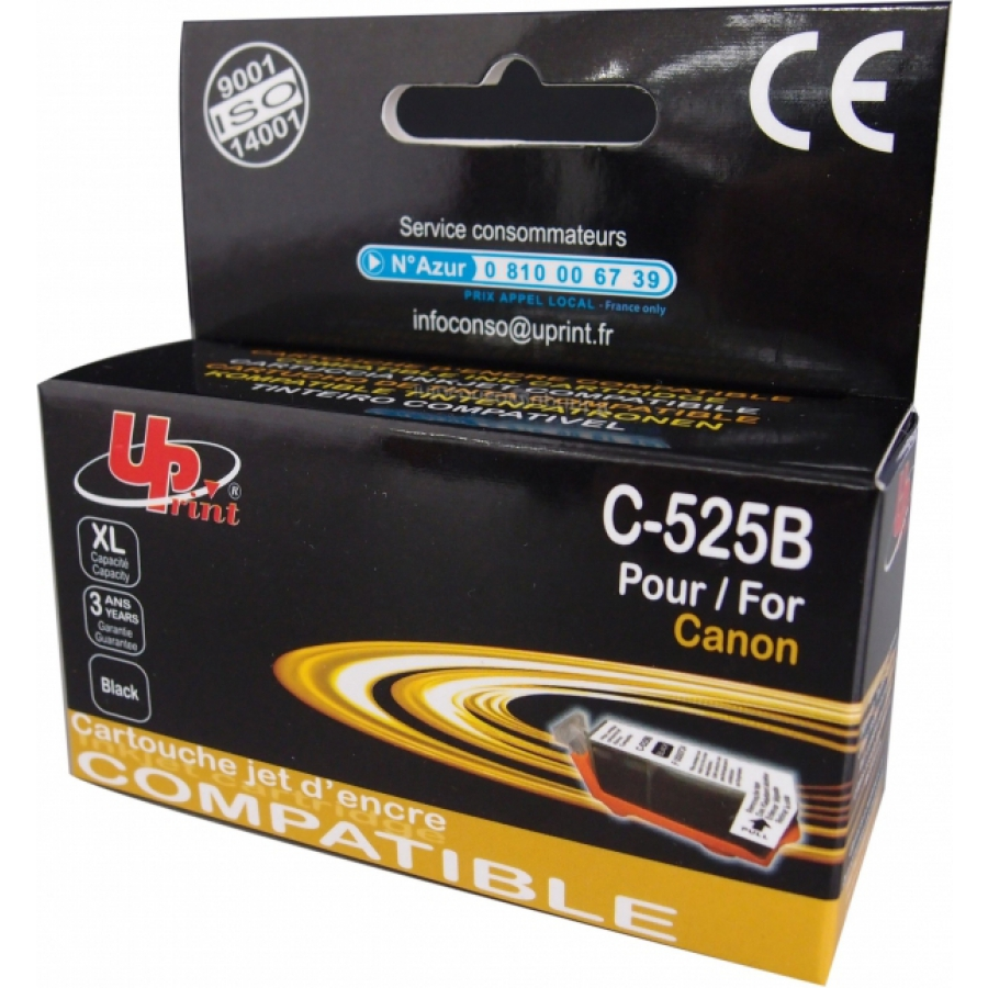 UPrint (Canon PGI-525BK) Tintapatron - Fekete (C-525B-UP)