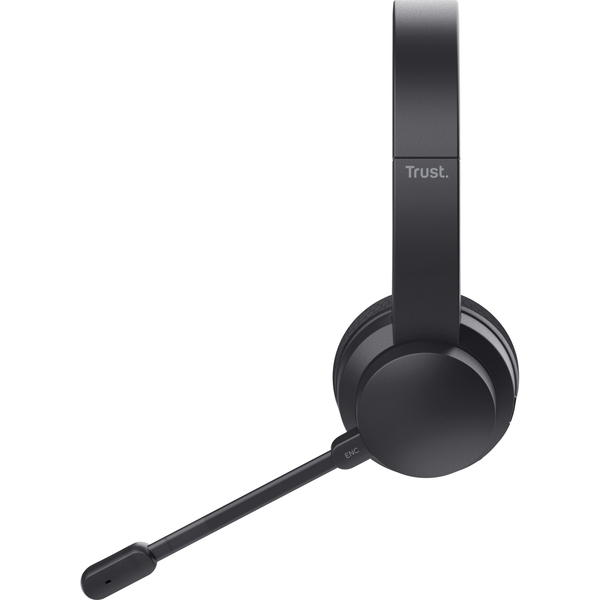 Trust Ayda Headset Bedraad en draadloos Hoofdband Oproepen/muziek USB Type-C Bluetooth Zwart