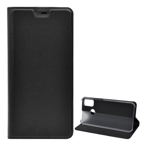 Tok álló, bőr hatású (FLIP, oldalra nyíló, asztali tartó funkció) FEKETE [Honor 9X Lite] (5996591028132)