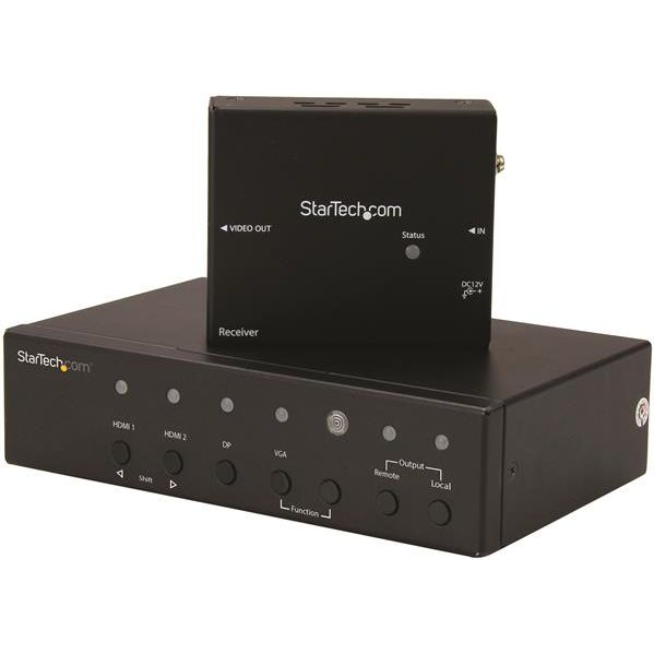 StarTech.com STDHVHDBT extensor audio/video Transmisor y receptor de señales AV Negro