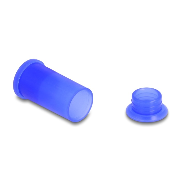 Delock DL4 portakaró apa és anya csatlakozókhoz, szilikon, 2-részes, kék 10 db.-os szett (60672) (60672)