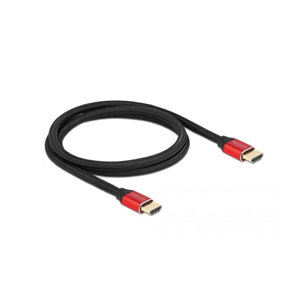 DeLock Ultra High Speed HDMI Cable 48 Gbps 8K 60 Hz 1m Black/Red