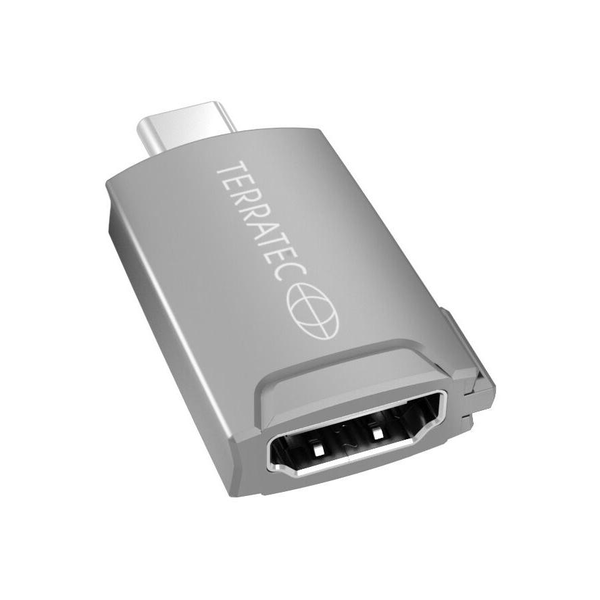 Terratec 306704 USB-C® adapter [1x T-vtič - 1x moški konektor USB-C®] siva