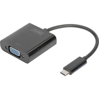 Digitus USB / VGA Átalakító [1x USB-C dugó - 1x VGA alj] Fekete (DA-70853)
