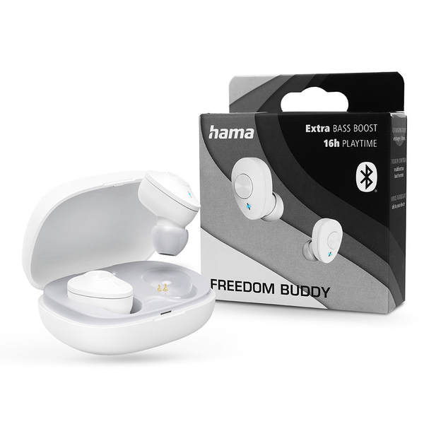 Hama Freedom Buddy TWS Bluetooth слушалки, бели