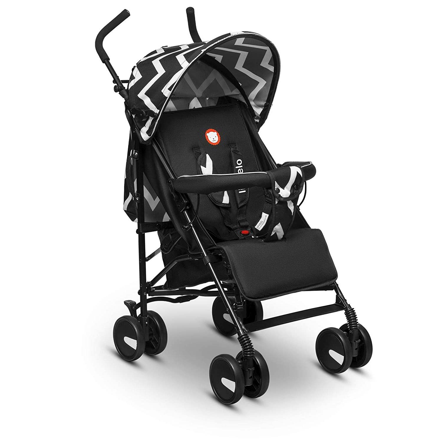 Lionelo Elia Oslo sport babakocsi - Fekete/fehér (5902581656230)