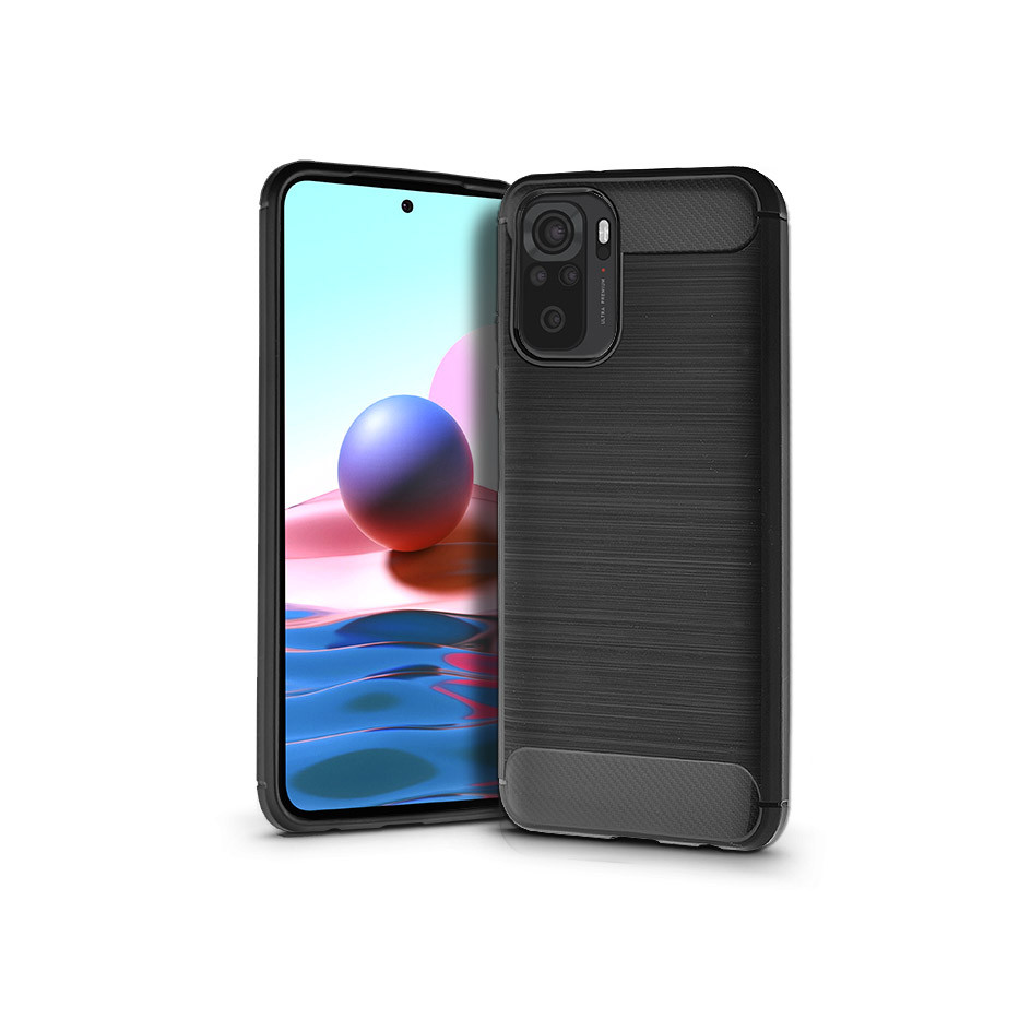 Xiaomi Redmi Note 10/Note 10S szilikon hátlap - Carbon - fekete (PT-6159)