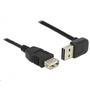 Delock 85177 EASY-USB A 2.0 ívelt bal / jobb > USB 2.0 A hosszabbító kábel, 0.5 m (85177)