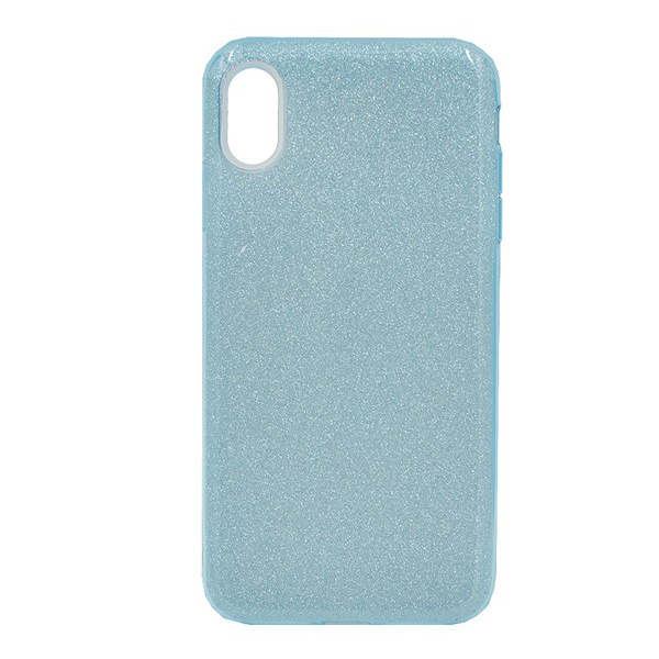 Szilikon telefonvédő (műanyag belső, csillogó hátlap) VILÁGOSKÉK [Apple iPhone XS Max 6.5] (5996457838455)